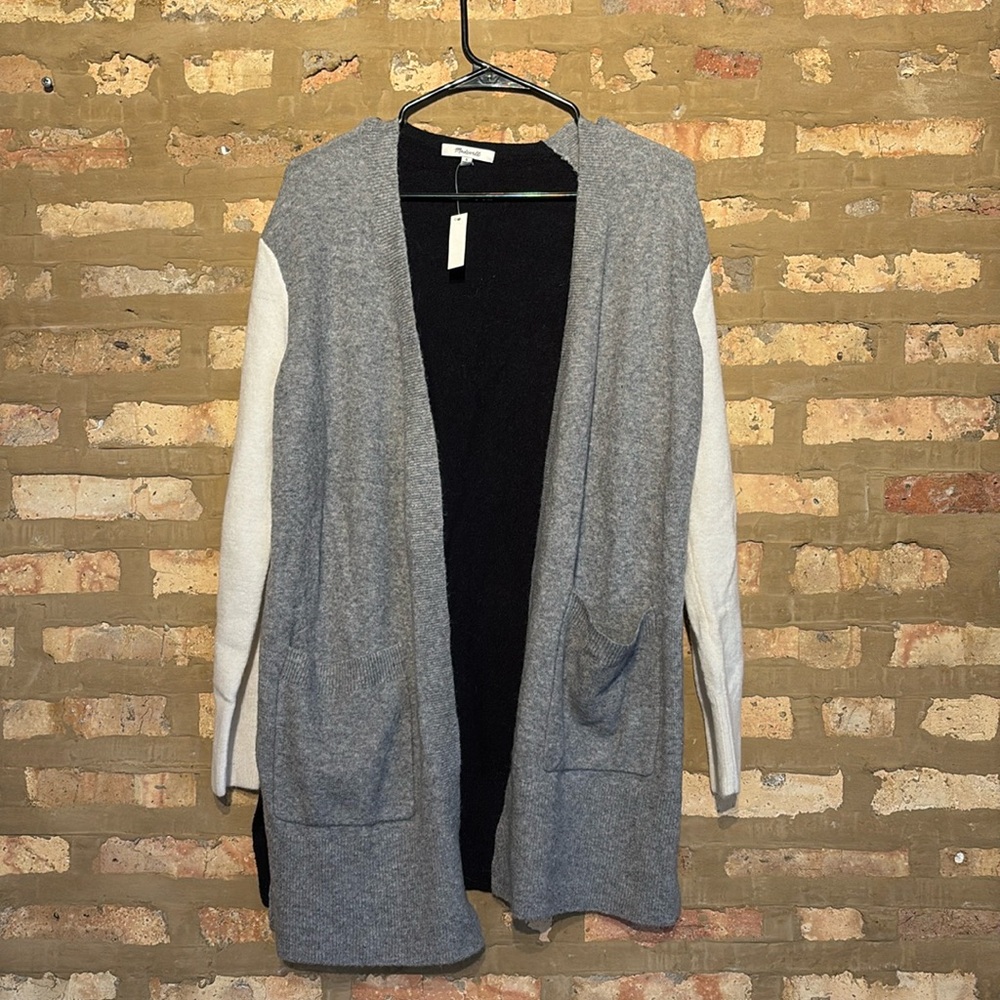 Multi colored - white, black and gray - Madewell Kent Cardigan